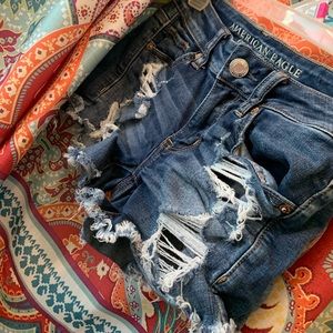 American eagle vintage ripped jean shorts